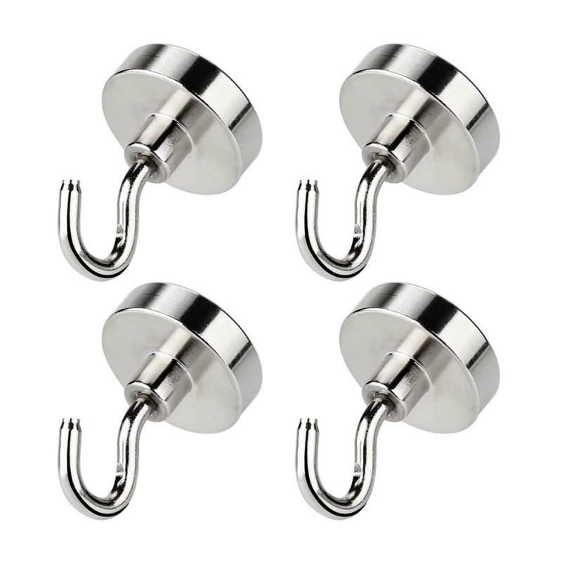 Strong Magnetic Hook Hold Up To 12kg 5pounds Diameter 20mm Neodymium Magnets Quick Hook For Home Kitchen Workplace Etc