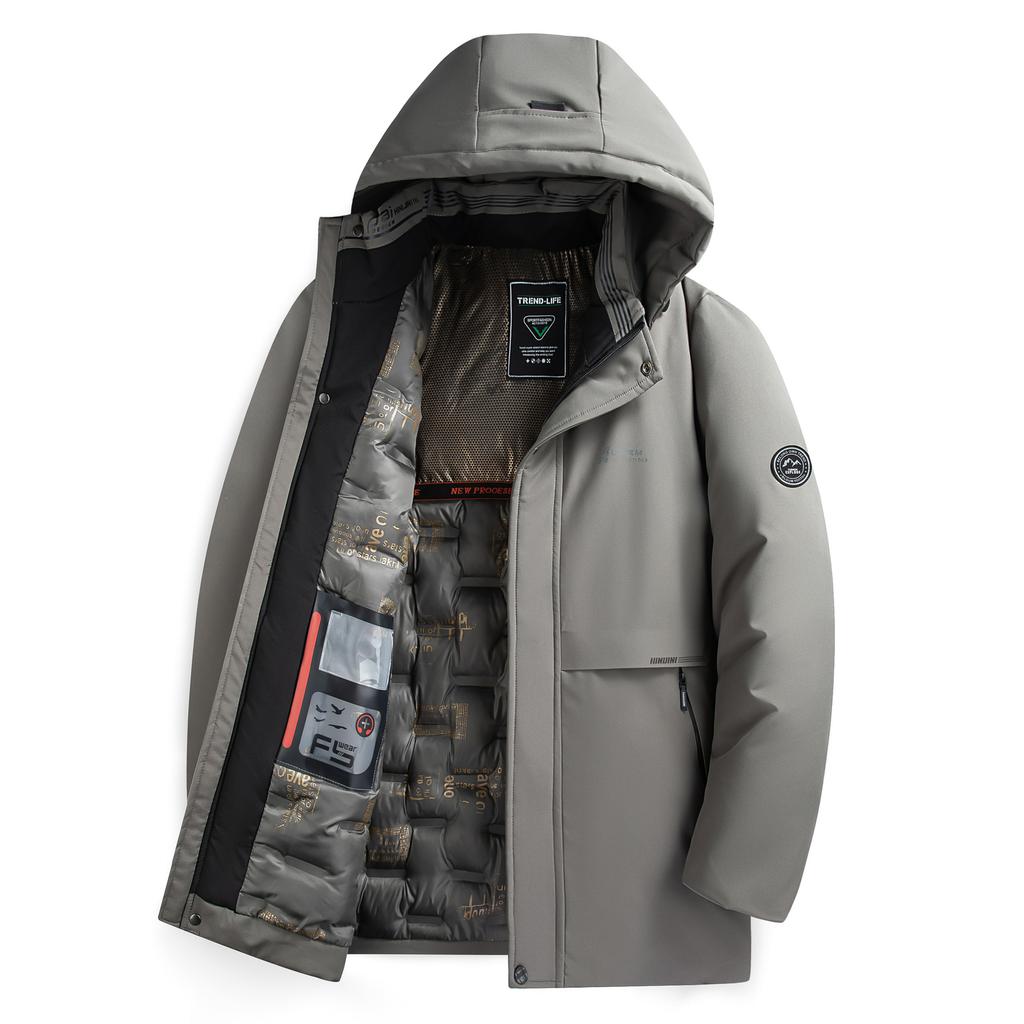 Parka de iarnă pentru bărbați Jachetă pentru bărbați, cu glugă, îmbrăcăminte impermeabilă, haină caldă, haine pentru tată, pardesiu ocazional pentru bărbați