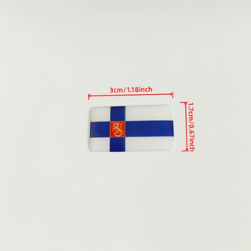 Finnish flag-shaped car sticker Self-adhesive car emblem badge decorative sticker Suitable for all vehicles