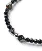 Polalita Black Asymmetrical Stone Bracelet (Plt-Br-066_Bk)