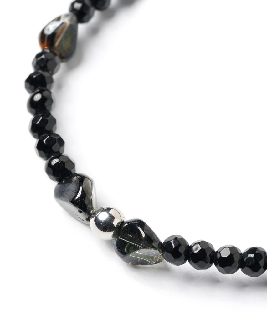 Polalita Black Asymmetrical Stone Bracelet (Plt-Br-066_Bk)