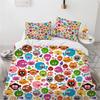 Copripiumino Mostro Cartone Animato Misura King Queen Set Letto Animali Adorabili Divertenti per Bambini Ragazzi Ragazze Anime Poliestere Copripiumino