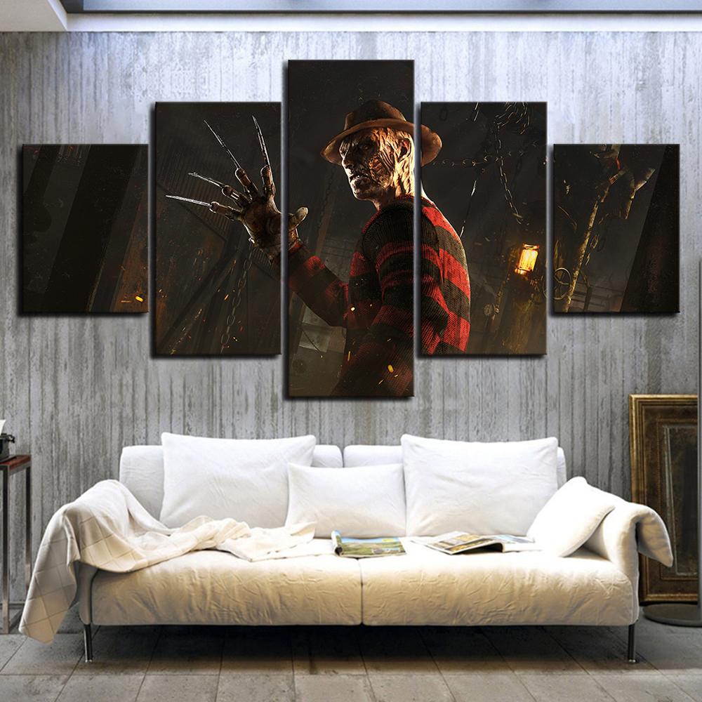 

No Framed Canvas 5Pcs Freddy Dead By Daylight Video Games No Yaiba Wall Art Posters Pictures Home Decor Paintings Decorations 20X35 20X45 20X55CM
