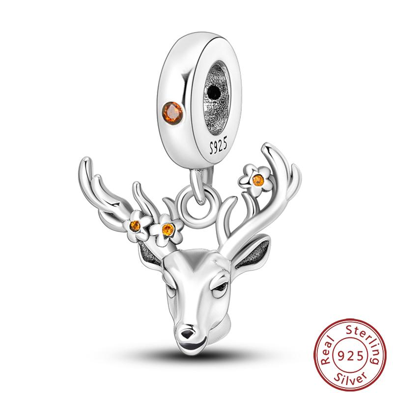Simple Animal Series Copper Metal Dinosaur Elk Rabbit Trendy Charm Bead Components Bead Components 3mm Do It Yourself High Quality Fine High Quality