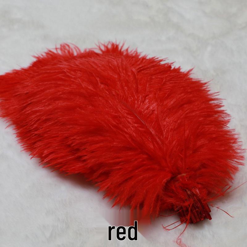 15-75cm Red Ostrich Feathers for Wedding Aisle Centerpieces, Table Decorations, Wall Art, Stage Props