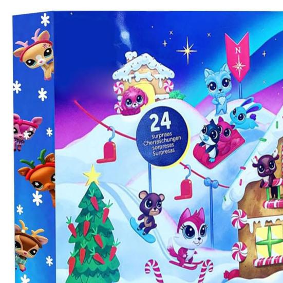 24-Day Christmas Advent Calendar Countdown Box with Collectible Character Ornaments Multifunctional Holiday Decoration for Kids