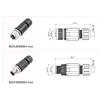 Waterproof IP67 M12 Circle Connector 2 3 4 5 6 8 12 17 Pin Assembly Welding Aviation Plug Industrial Male Female Cable Connector