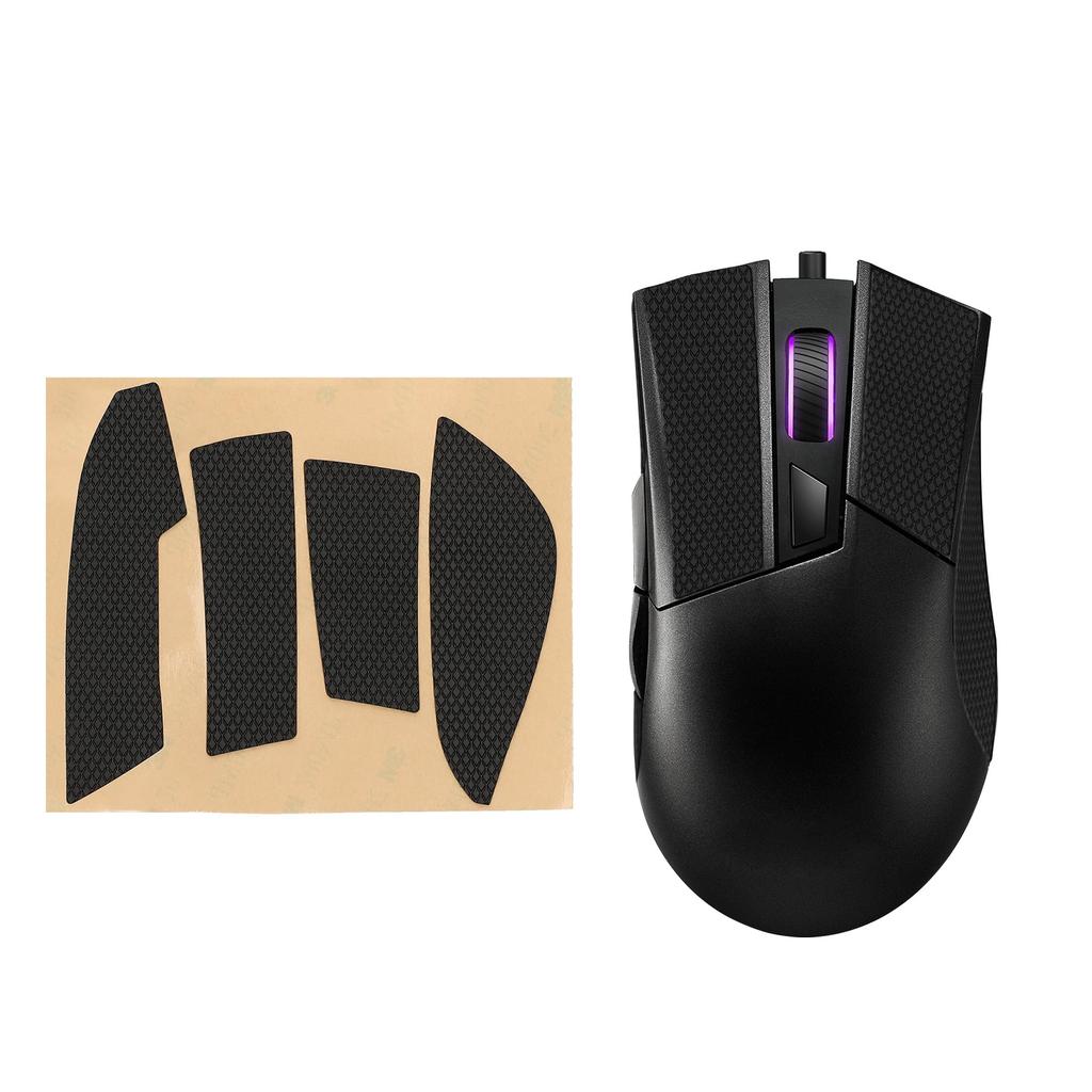 Kwmobile Mouse Grip for ASUS ROG Gladius II - Anti-Slip Grip Tape, Pre-Cut, 0.5mm Thick, Black