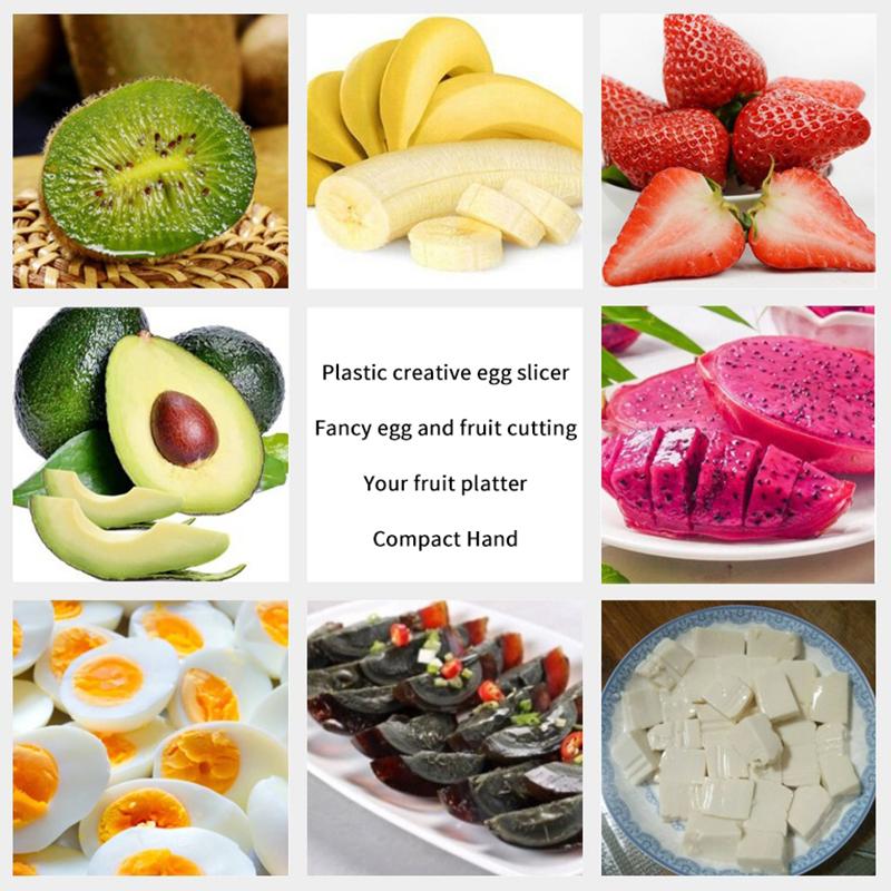 Multifunctional Egg Slicer with Stainless Steel Wires Dual Modes 1Pcs Portable Kitchen Gadget for Home Travel Picnic
