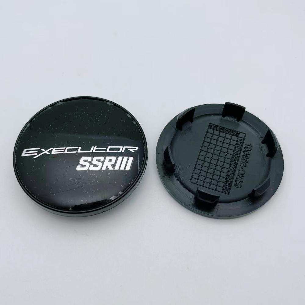 AAYX1 4pcs 59mm 51mm Car Wheel Center Caps With SSR Executor Logo Emblem Wheel Hubcaps Rims Center Dust Cover Replace Car Accessories