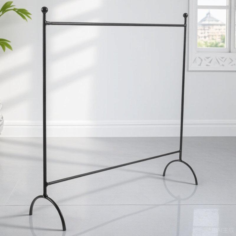 Elegant Miniature Clothing Rack for Dollhouse Use Heavy Duty Iron Construction Ideal Dollhouse Furniture Mini Hanger Stand