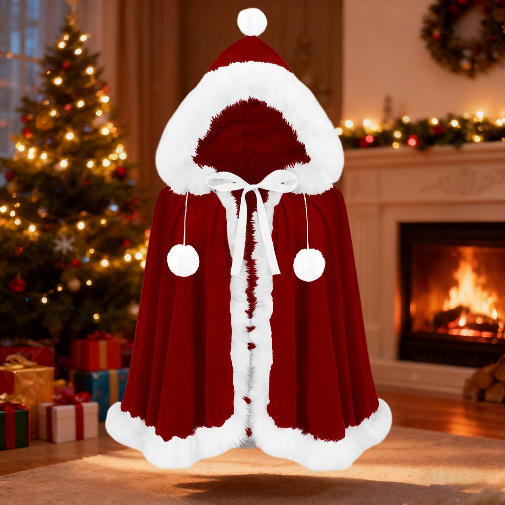 Ladies' Christmas Costume Cute Hooded Cloak Cloak