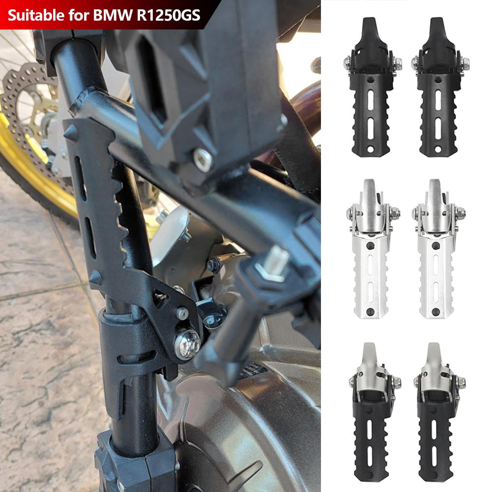 2Pcs Motorcycle Front Foot Pegs Foot Rests Folding Footrests Clamps for BMW R1200GS LC R1250GS R1200 1250 GS KTM HONDA NC750X