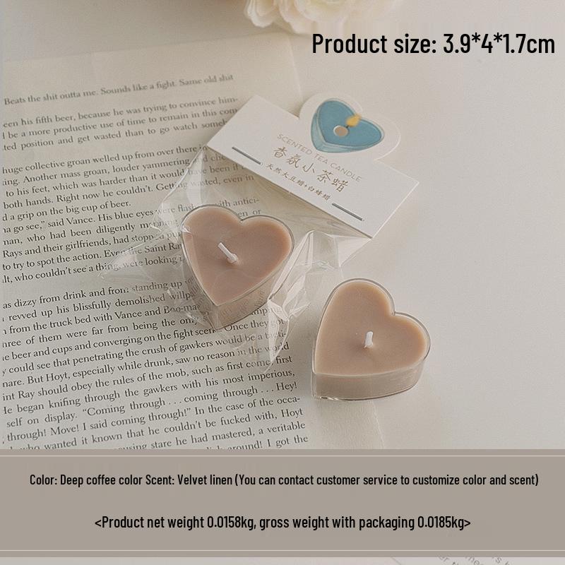 Colorful Heart-Shaped Scented Tealight Candles for Aromatherapy and Celebrations