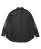 A NOTHING Paisley Prt. Denim Pleats Shirt (Black)