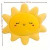 Cute Sun Plush Pillow Soft Yellow Cartoon Style Decorative Cushion for Youngsters' Room, Portable Polyester Throw Pillow with Delightful Design