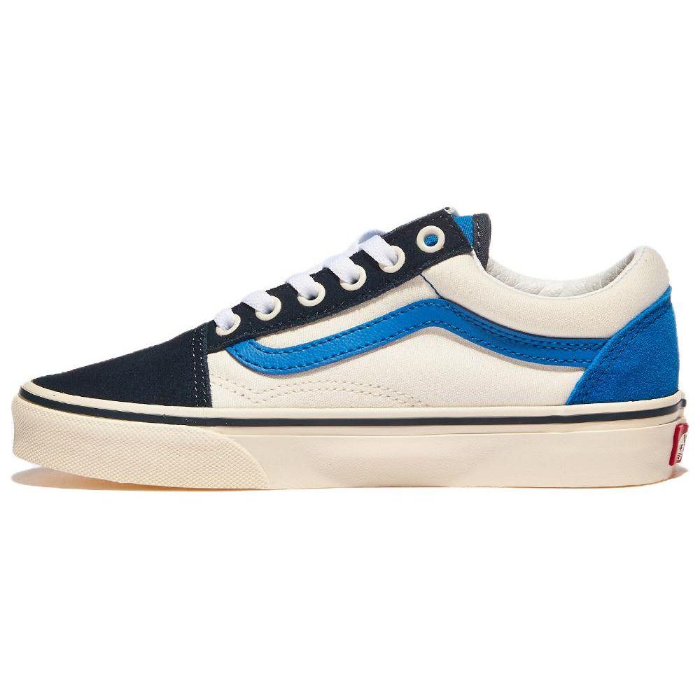 Vans Old Skool Casual Comfortable Low-Top Skate Shoes Unisex sneaker White Blue VN000CR57Z2