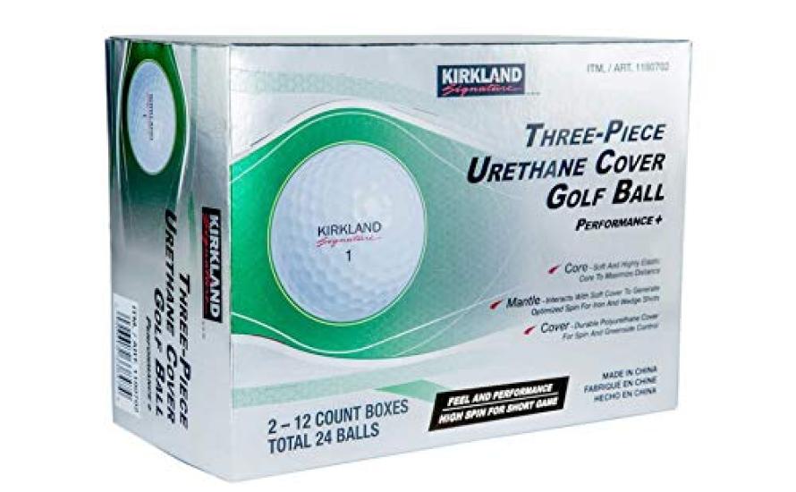 KIRKLAND SIGNATURE Kirkland Signature Golfballer med uretande cover, 3-lags, 2 dusin, 24 baller, Hvit