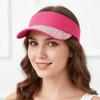 Candy Colored Sunshade Cap Breathable Diamond Encrusted Hat Fashionable Sun Hat  Beach