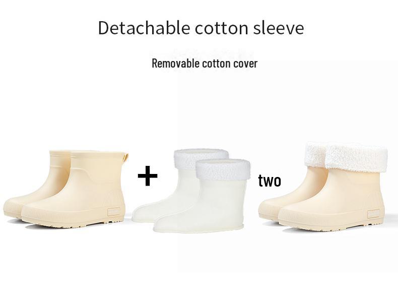 2024 Women's Fashionable Non-Slip Waterproof Rain Boots - Short Tube