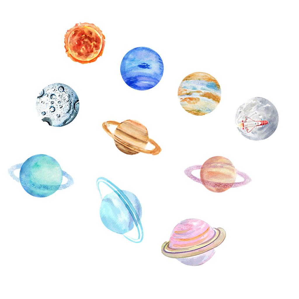 20Pcs Planet Solar System Stickers PET Universe Planet Stickers for Mobile Phones Computers Tablets Cups Dream Planet