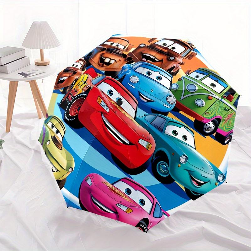 Radiator Springs,Cars Automatic Umbrella Tri fold Portable Umbrella, Best Holiday Gift for Men and Women, Durable Iron Frame, Playful Desi