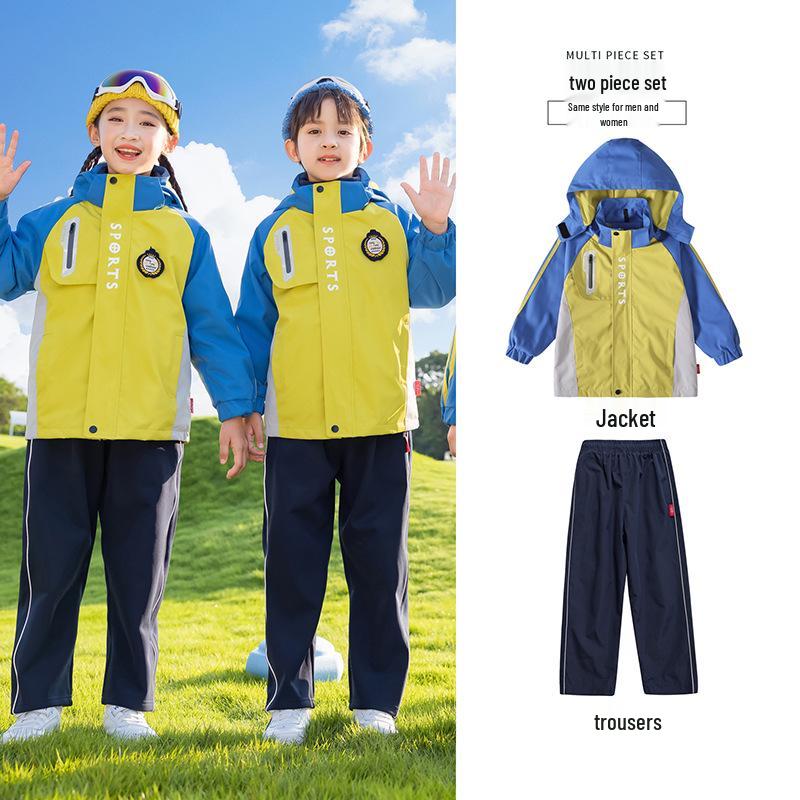 Spring/Autumn Kindergarten and Primary School Sports Uniform 3-Piece Set for Boys and Girls