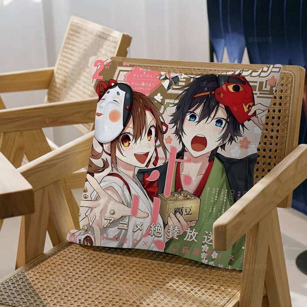 Horimiya Anime Pillow Cover Design Cushion Cover Decor Holiday Decorati