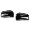 2PCS Rearview Mirror Cover Cap Strong Protection Long Durability Weather Resistance Replacement for Benz W176 W246 W204