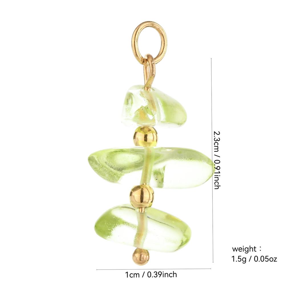 Handmade 18k Gold Electroplated Natural Stone Bead Earrings