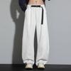 Belt Elastic Casual Trousers Men's Spring and Autumn Large Size Straight Loose American Trendy Brand Youth Sweatpants
