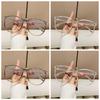 4 PCS Anti Blue Light Blocking Glasses Clear Anti Radiation Glasses Replaceable Lens for Women/Men