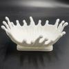 3D Printed Jewelry Storage Tray Wavy Edge Aesthetic Ring Holder Modern Water Splash Design Entryway Keys Tray Office Desk