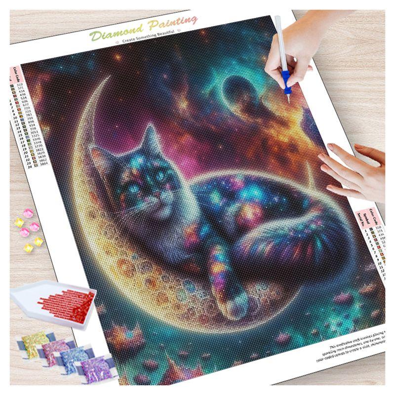 Mozaic Diamant 5D Animal Pictură Completă DIY Pisică Fantezie Strasuri Imagini Decor Acasă Kit de Artizanat