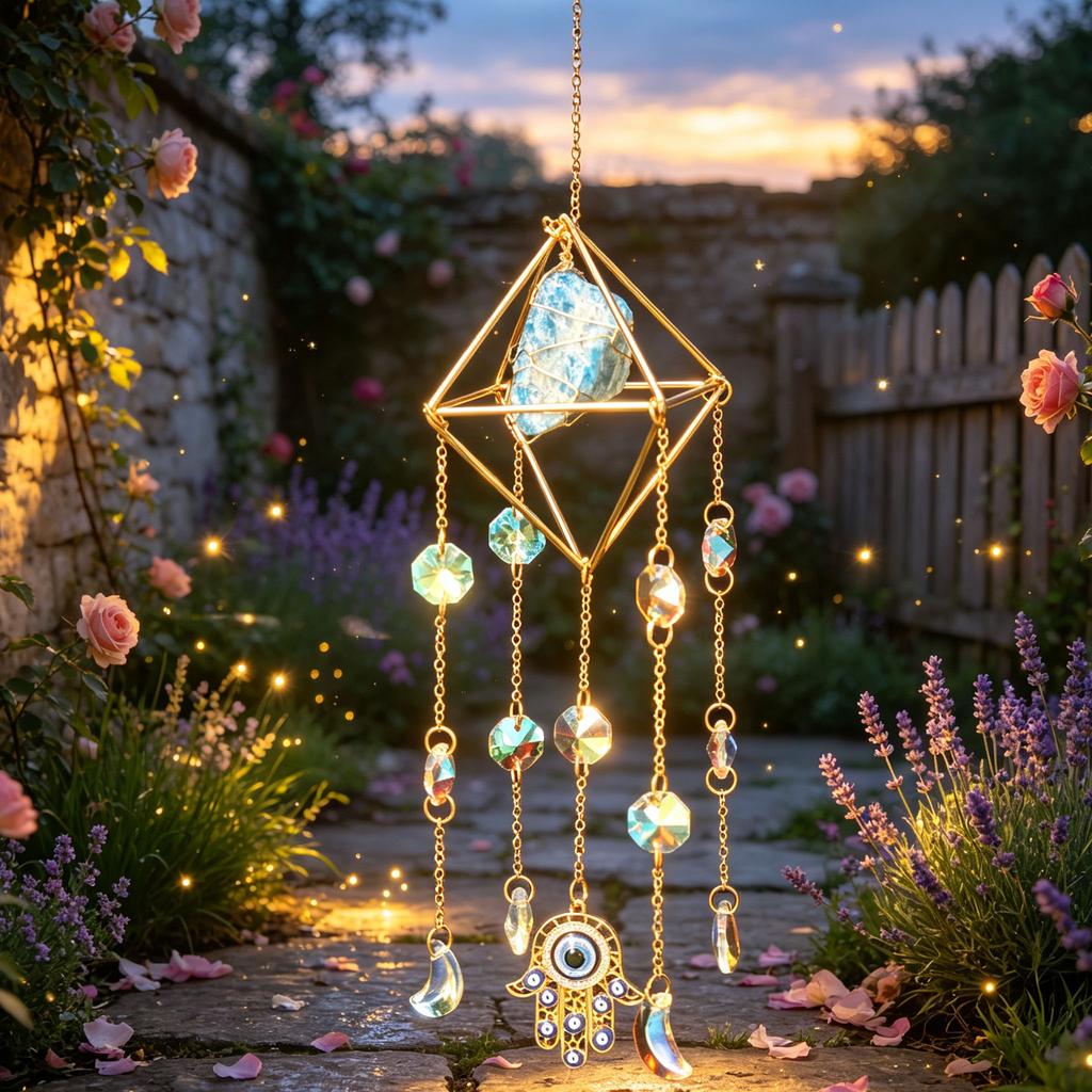 Kristall-Achat-Platte Autoanhänger Sonnenfänger Windspiel Hängendes Ornament für Heimdekoration für Hochzeit oder Valentinstag