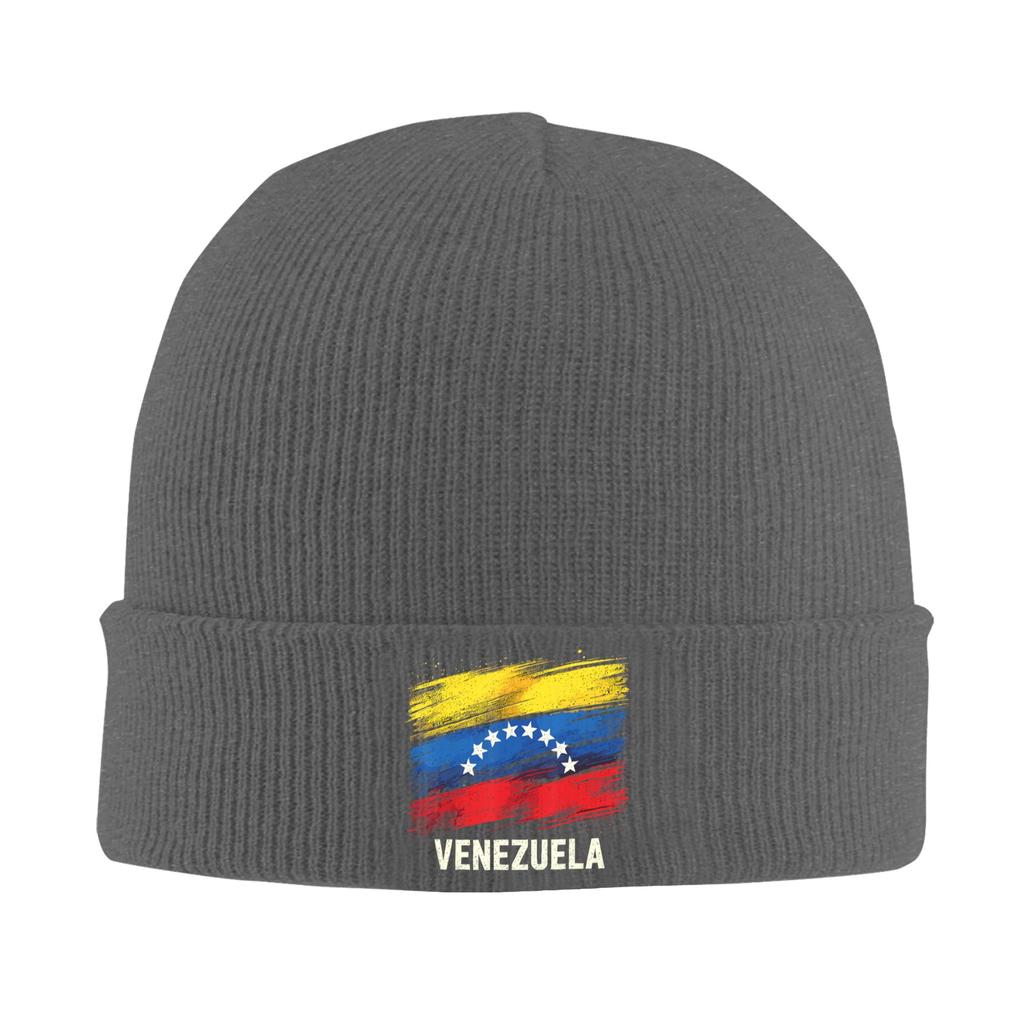 Venezuela Flag Venezuelan Beanie Hats Knitting Hat Adult Unisex Vintage Head Wrap Caps Winter Hippie Design Bonnet Hats