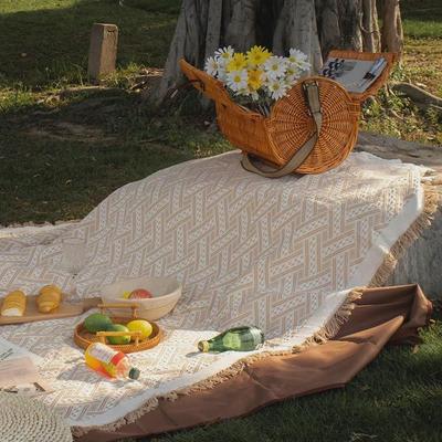 Outdoor Waterproof Picnic & Beach Blanket - White