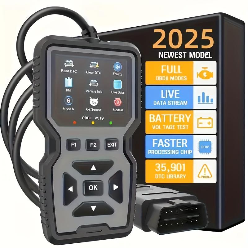AWT1 2025 V519 Professional Obd2 Scanner - Usb-Powered Automotive Diagnostic Tool with Real-Time Data Stream, Full-Featured
