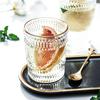 GIANXI Anaglyph Glass Cup Transparent High Temperature Resistance Thicken Glass Cups Retro Sun Flower Pattern Glasses Drinkware