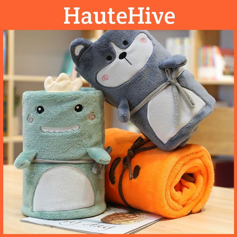 Gemütliche Cartoon-Tier-Klimadecke für Kinder mit entzückenden Dinosauriern