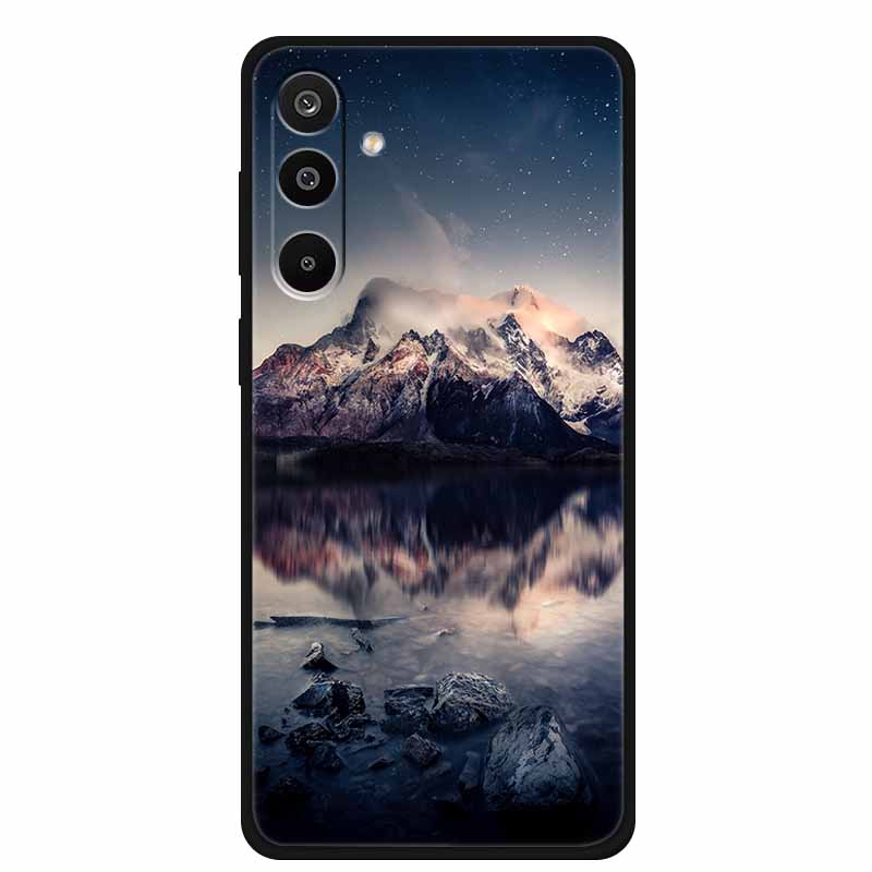 For Samsung Galaxy A36 5G Case Flowers Printed Silicone Phone Cases Cover for Samsung A26 5G TPU Shells A 26 36 Black TPU Coques