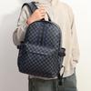 Schoolbag Computer Backpack School Bag Plaid Korean Edition Large Capacity Backpack Personalized Trendy Male Leather Outdoor Travel Student Backpack