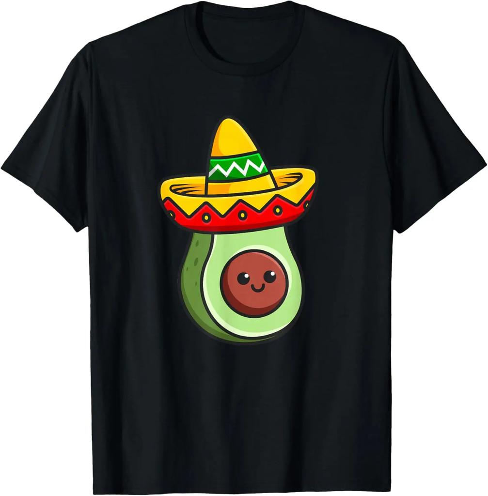 Avocado Sombrero Mexican Fiesta Graphic Tee Funny Cinco De Mayo TShirt Unisex