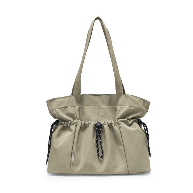 Casual Large Capacity Drawstring Anti-Theft Shoulder Bag Urban Minimalist Tote Bag Casually