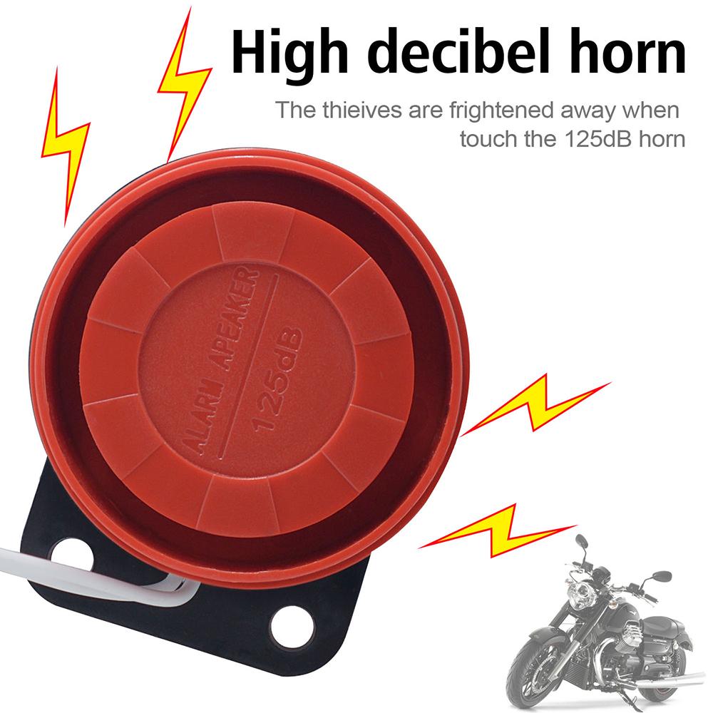 Motorcycle Bike Anti-Theft Alarm Wireless Remote Control Bicycle Security Alarm 125dB Electric Car Burglar Alarm Anti-cut Thread