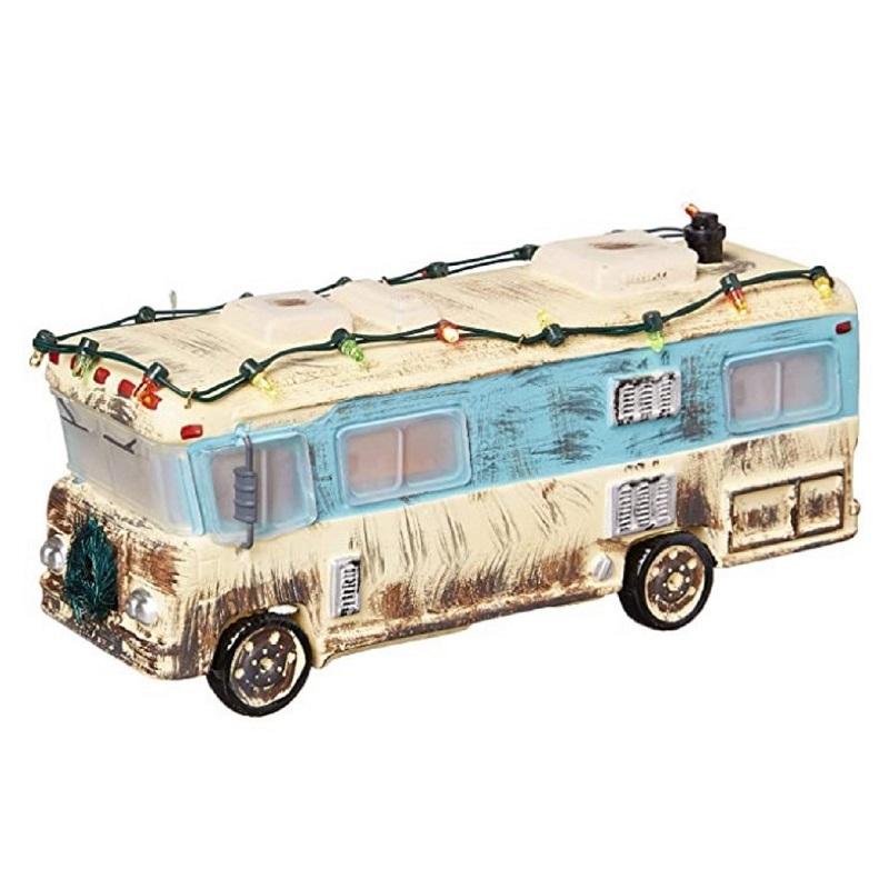 Christmas Luminous Resin House Santa Claus Car House Rural Holiday Garage Decoration Desktop Decoration Statue Christmas Gift