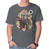 Unisex Crew Neck T-Shirt Bounty Hunter Cartoon Graphic Short Sleeve Casual Tee