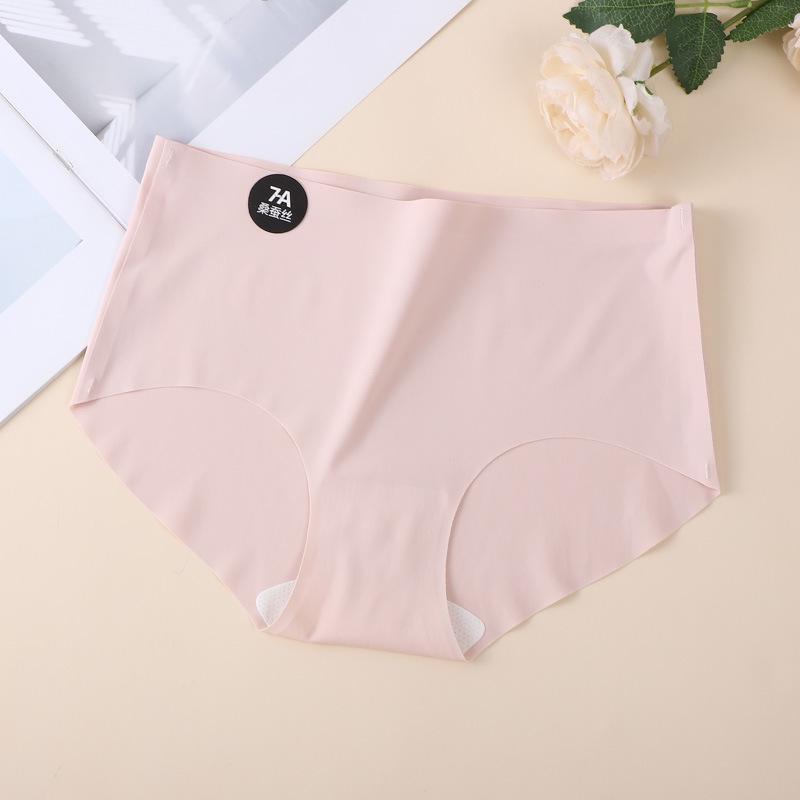 Women's Seamless Mid-Waist Yoga Panties - Ice Silk, Breathable, Quick-Drying, Antibacterial