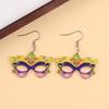Boucles d'oreilles Masque Boucles d'oreilles Confortables en Acrylique Boucles d'oreilles Couronne Intriquées Pour Fête de Carnaval Célébration de Festival Femme