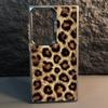 For Samsung Galaxy S24 S23 Ultra Plus FE S25 S22 Ultra Plus S21 FE Laser Phone Case Fashion Brown Leopard Shockproof Back Cover